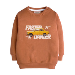 FASTER DANGER LIGHT BROWN COLOR BOYS LONG SLEEVE SWEAT-SHIRT