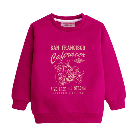 FRANCISCO RED COLOR BOYS LONG SLEEVE SWEAT-SHIRT