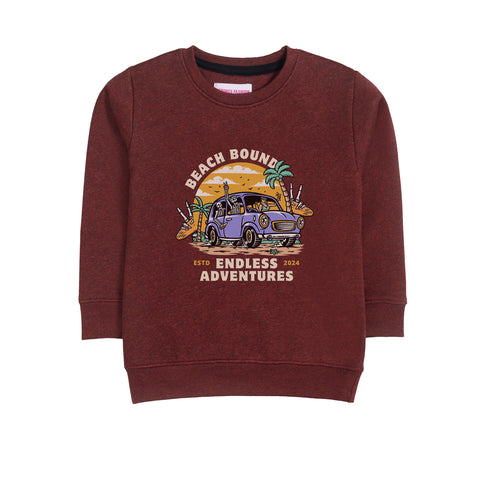 BEACH BOUND JUNIOR BOY BURGUNDY COLOR TRACK SUIT