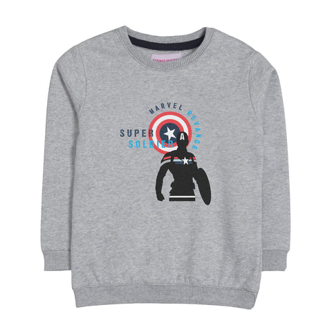 MARVEL SOLDIER GREY HEADER BOYS SWEAT-SHIRT