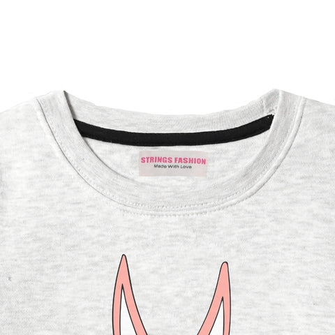 BUNNY JUNIOR GIRLS OATMEAL COLOR TRACK SUIT