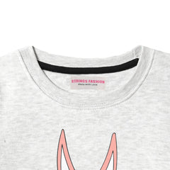 BUNNY JUNIOR GIRLS OATMEAL COLOR TRACK SUIT