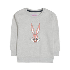 BUG BUN GIRLS OATMEAL SHADE FLEECE SWEAT-SHIRT