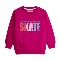 SKATE RED COLOR BOYS LONG SLEEVE SWEAT-SHIRT