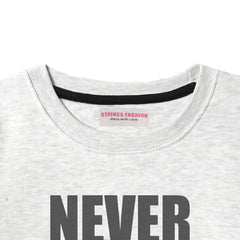 NEVER GIVE UP JUNIOR GIRLS OATMEAL COLOR TRACK SUIT
