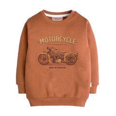 MOTORCYCLE LIGHT BROWN COLOR BOYS LONG SLEEVE SWEAT-SHIRT