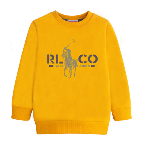 ALPHA POLO FLEECE MUSTERED SWEATSHIRT