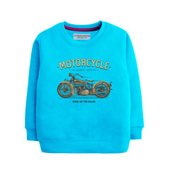 MOTORCYCLE SKY BLUE COLOR BOYS LONG SLEEVE SWEAT-SHIRT