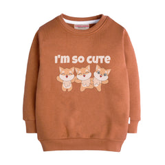 I'M SO CUTE LIGHT BROWN GIRLS LONG SLEEVE SWEAT-SHIRT