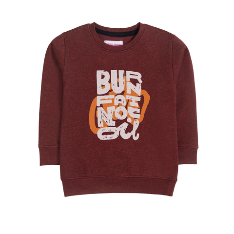 BURN FOR FAT JUNIOR BOY BURGUNDY COLOR TRACK SUIT