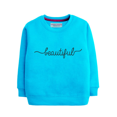 BEAUTIFUL SKY BLUE COLOR GIRLS TERYY FABRIC TRACK SUIT