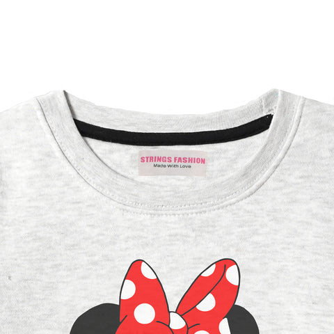 MINNIE JUNIOR GIRLS OATMEAL COLOR TRACK SUIT