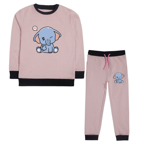 BABY ELEPHANT PINK COLOR GIRLS TRACK SUIT