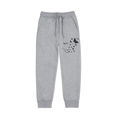BUTTERFLIES JUNIOR GIRLS GREY HEADER COLOR FLEECE TRACK SUIT