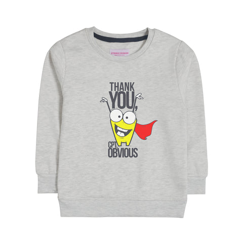 THANK YOU OATMEAL BOYS LONG SLEEVE SWEAT-SHIRT