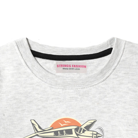 PLANE JUNIOR BOY OATMEAL COLOR TRACK SUIT