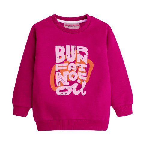 BURN FOR FAT RED COLOR BOYS LONG SLEEVE SWEAT-SHIRT