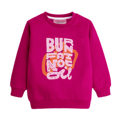 BURN FOR FAT RED COLOR BOYS LONG SLEEVE SWEAT-SHIRT