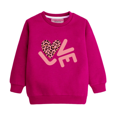 LOVE RED GIRLS LONG SLEEVE SWEAT-SHIRT