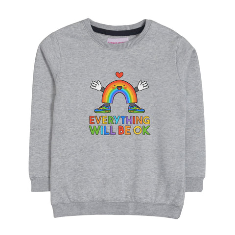 EVERY THING WILL BE OK GREY HEADER BOYS SWEAT-SHIRT
