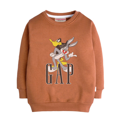 GAP LIGHT BROWN COLOR BOYS LONG SLEEVE SWEAT-SHIRT