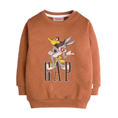 GAP LIGHT BROWN COLOR BOYS LONG SLEEVE SWEAT-SHIRT