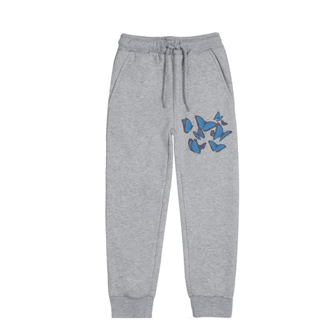 BUTTERFLYS BLUE JUNIOR GIRLS GREY HEADER COLOR FLEECE TRACK SUIT