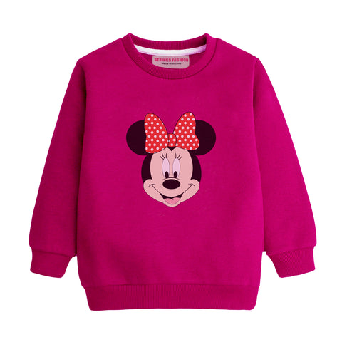 MINNIE RED GIRLS LONG SLEEVE SWEAT-SHIRT