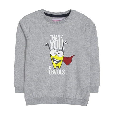 THANK YOU GREY HEADER BOYS SWEAT-SHIRT