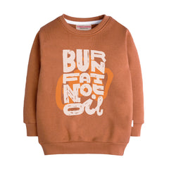 BURN FOR FAT LIGHT BROWN COLOR BOYS LONG SLEEVE SWEAT-SHIRT