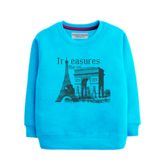 TREASURES SKY BLUE COLOR BOYS LONG SLEEVE SWEAT-SHIRT