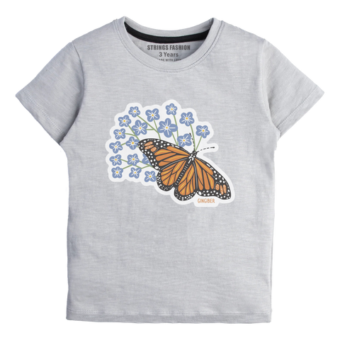 GREY PRINTED PROCESS CANARY GIRLS T.SHIRT