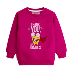 THANK YOU RED COLOR BOYS LONG SLEEVE SWEAT-SHIRT