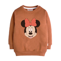 MINNIE LIGHT BROWN GIRLS LONG SLEEVE SWEAT-SHIRT