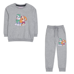 PAW JUNIOR GIRLS GREY HEADER COLOR TRACK SUIT