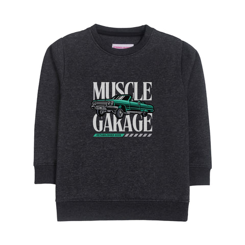 MUSCLE GARAGE JUNIOR BOY CHARCOAL COLOR TRACK SUIT