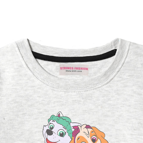 PAW JUNIOR GIRLS OATMEAL COLOR TRACK SUIT