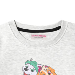 PAW JUNIOR GIRLS OATMEAL COLOR TRACK SUIT