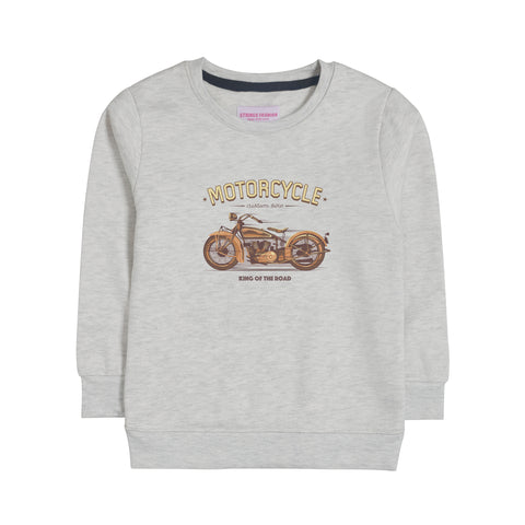 MOTORCYCLE OATMEAL BOYS LONG SLEEVE SWEAT-SHIRT