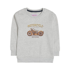 MOTORCYCLE OATMEAL BOYS LONG SLEEVE SWEAT-SHIRT
