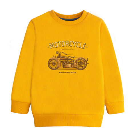 MOTORCYCLE FLEECE MUSTERED SWEATSHIRT