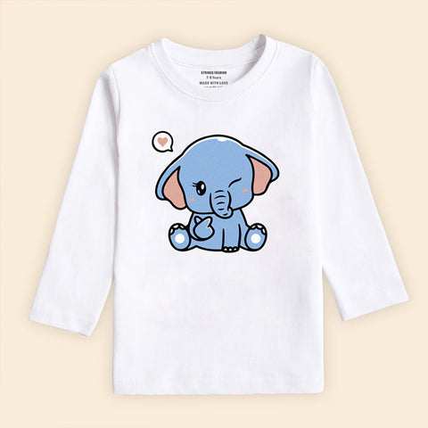 BABY ELEPHANT SNOW-WHITE GIRLS LONG SLEEVE T-SHIRT