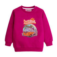 HELLO SUNSHINE RED COLOR BOYS LONG SLEEVE SWEAT-SHIRT