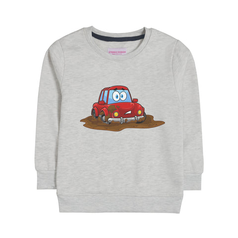 DIRTY CAR OATMEAL BOYS LONG SLEEVE SWEAT-SHIRT