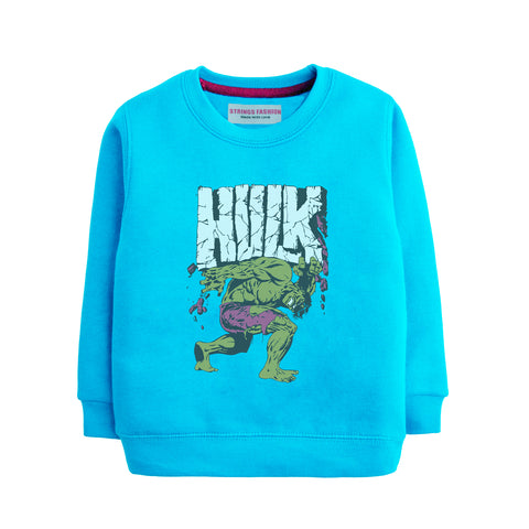 HULK SKY BLUE COLOR BOYS TERYY FABRIC SWEAT-SHIRT
