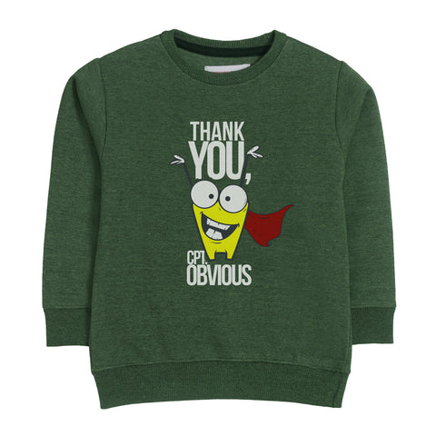 THANK YOU JUNIOR BOY ARMY COLOR FLEECE TRACK SUIT