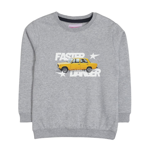 FASTER DANGER GREY HEADER BOYS SWEAT-SHIRT