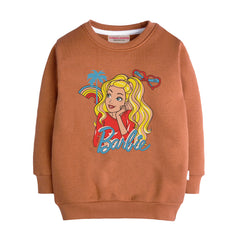 BARBIE LIGHT BROWN GIRLS LONG SLEEVE SWEAT-SHIRT