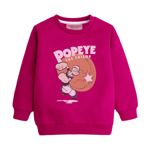 POPEYE RED BOYS LONG SLEEVE SWEAT-SHIRT