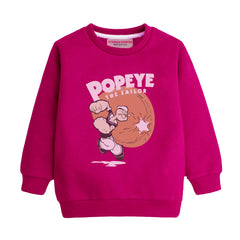 POPEYE RED BOYS LONG SLEEVE SWEAT-SHIRT